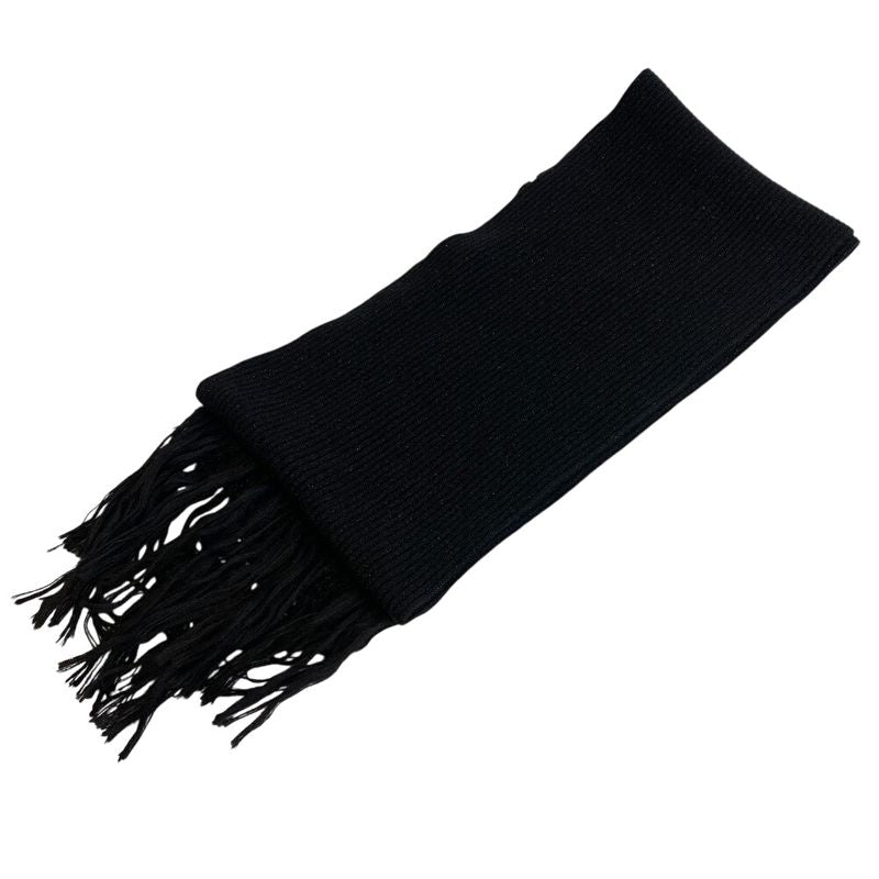 Chanel Zip Muffler Black Women's