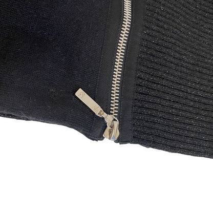 Chanel Zip Muffler Black Women's