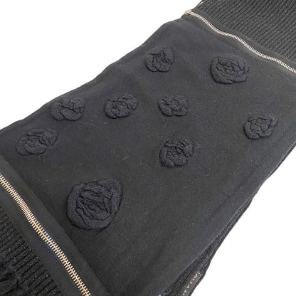 Chanel Zip Muffler Black Women's