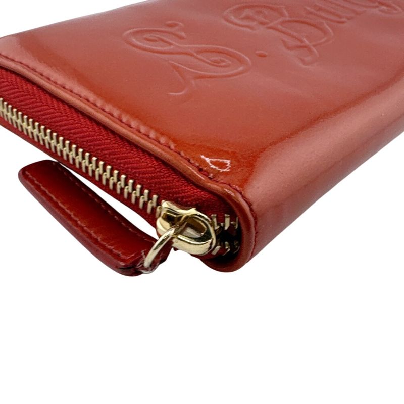 Bvlgari Round Zipper Shape Pressed Logo Sotirio Long Wallet Orange Unisex
