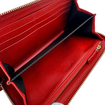 Bvlgari Round Zipper Shape Pressed Logo Sotirio Long Wallet Orange Unisex