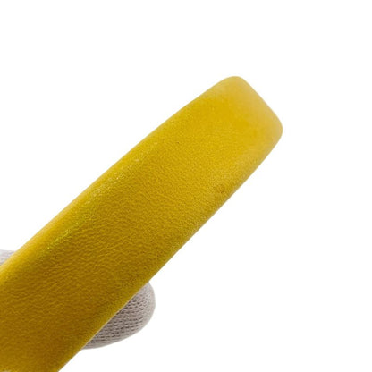 Chanel Coco Mark Turnlock Headband Hair Accessory Yellow Women's
