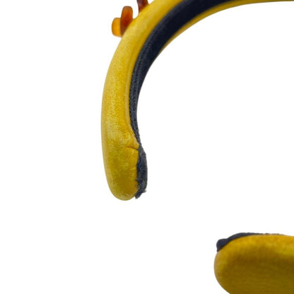 Chanel Coco Mark Turnlock Headband Hair Accessory Yellow Women's