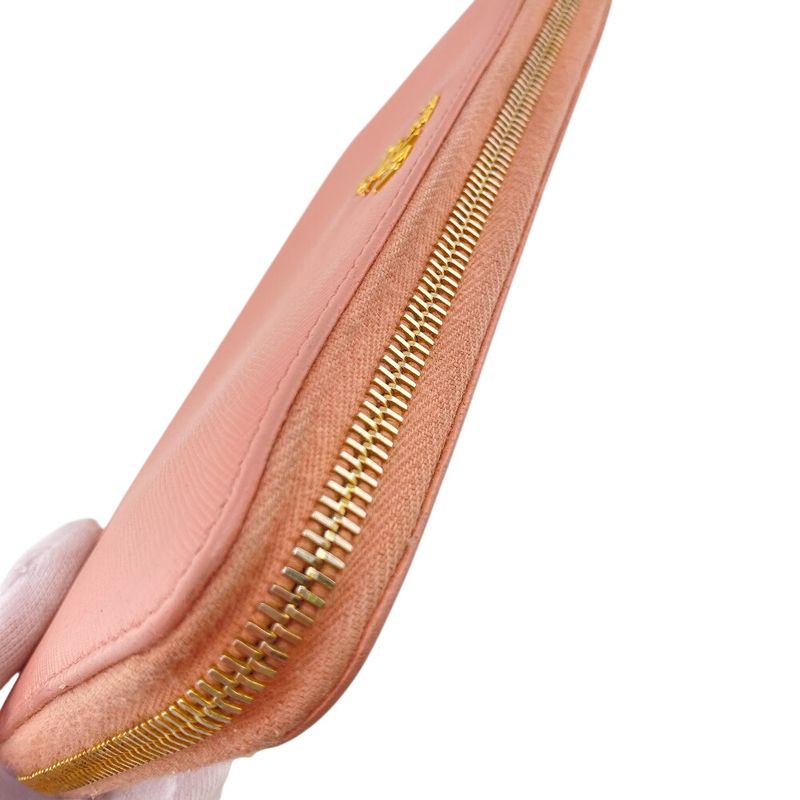 Prada 1 Ml506 Long Wallet Pink Ladies