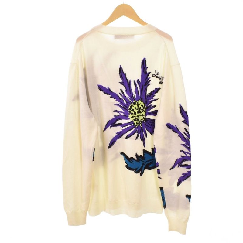 Louis Vuitton 23 SS Thistle Intershape Knit Sweater XXL Ivory Rm231 X87