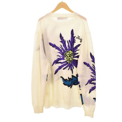 Louis Vuitton 23 SS Thistle Intershape Knit Sweater XXL Ivory Rm231 X87