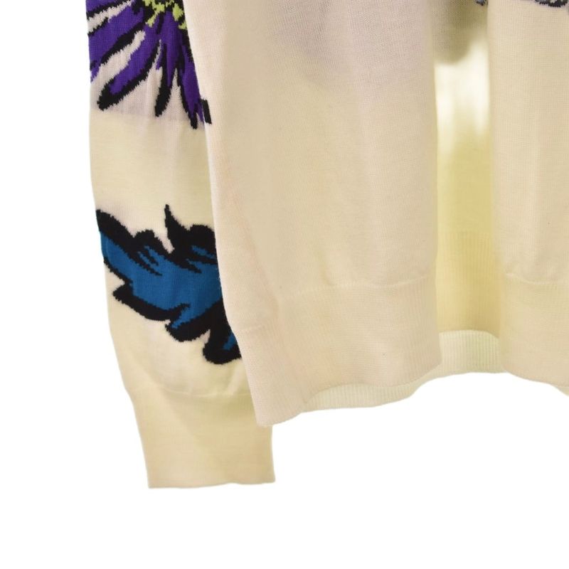 Louis Vuitton 23 SS Thistle Intershape Knit Sweater XXL Ivory Rm231 X87