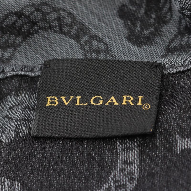 Bvlgari Shawl All Over Pattern Silk Muffler Women's A