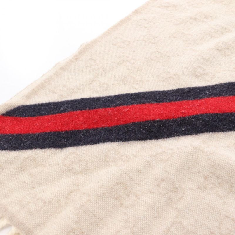 Gucci Muffler GG Pattern 570603 Wool Muffler Unisex B