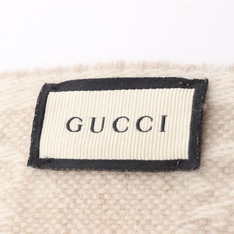 Gucci Muffler GG Pattern 570603 Wool Muffler Unisex B