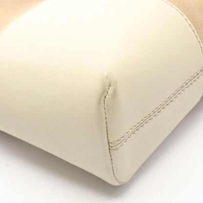 Loewe Shoulder Bag Anagram Beige Ivory Suede Leather Anagram One Shoulder