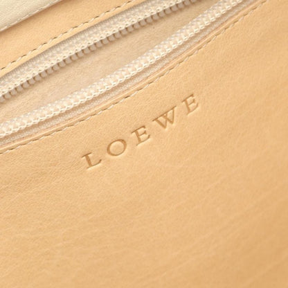 Loewe Shoulder Bag Anagram Beige Ivory Suede Leather Anagram One Shoulder