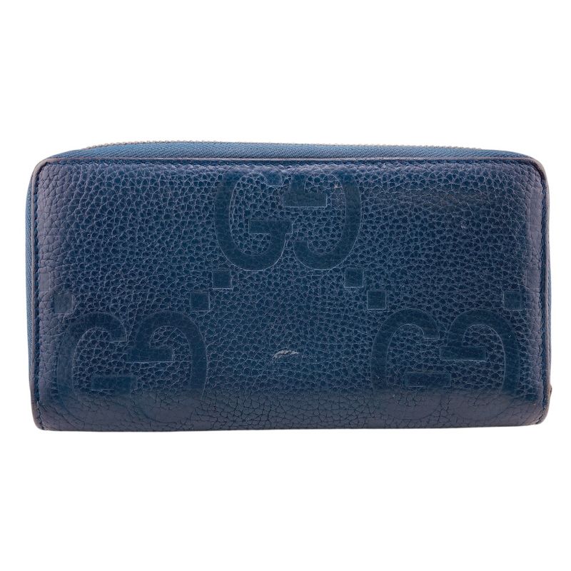 Gucci 739484 Round Zip Wallet Long Wallet Navy Unisex
