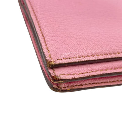 Hermes Long Wallet Bifold Bearn Souffle Long Wallet Pink Ladies