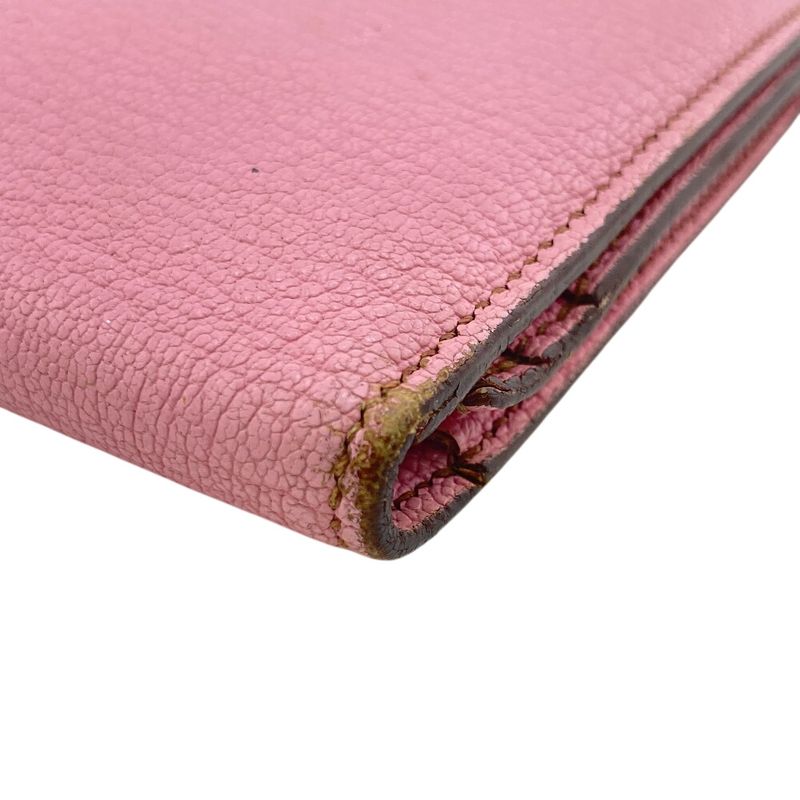 Hermes Long Wallet Bifold Bearn Souffle Long Wallet Pink Ladies