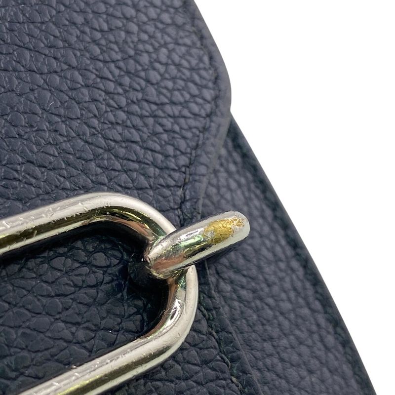 Hermes Ruri Slim Compact Wallet Mini Wallet Coin Case Flap Veau Epsom Pochette