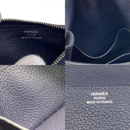 Hermes Ruri Slim Compact Wallet Mini Wallet Coin Case Flap Veau Epsom Pochette