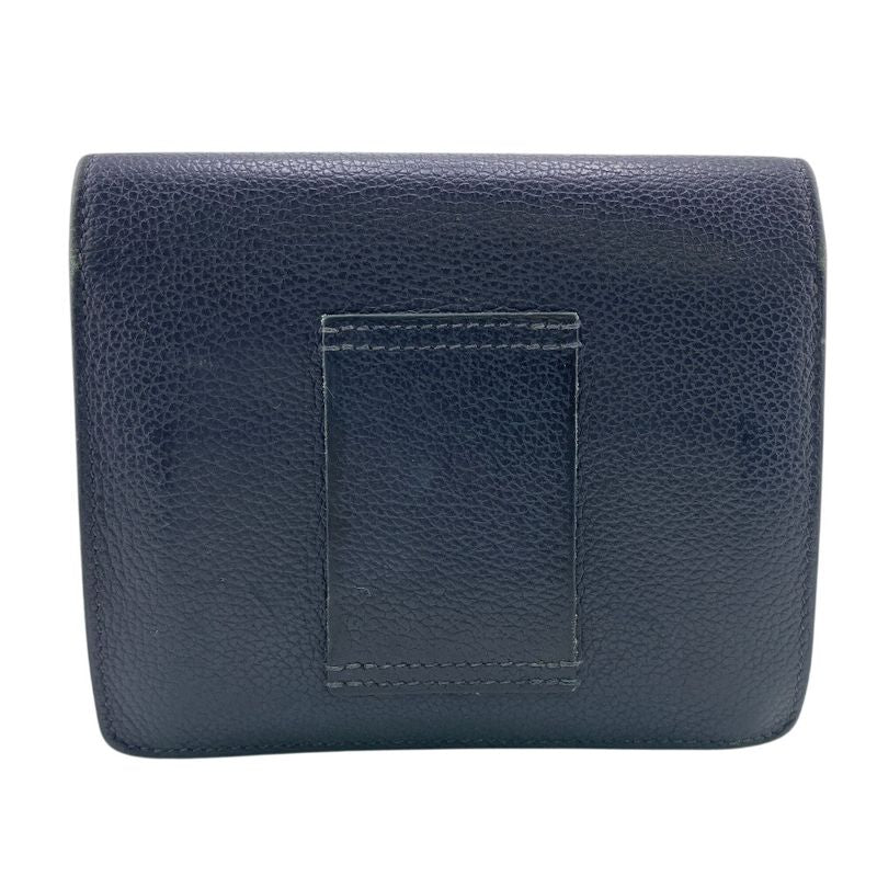 Hermes Ruri Slim Compact Wallet Mini Wallet Coin Case Flap Veau Epsom Pochette