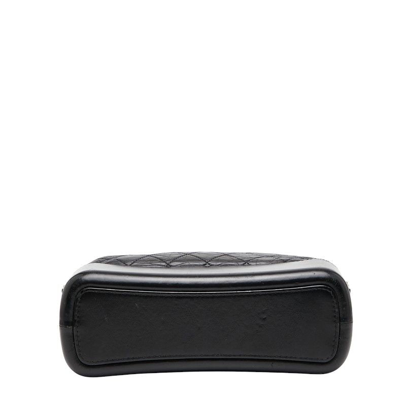 Chanel Gabriel De Chain Shoulder Bag Black Leather Women's