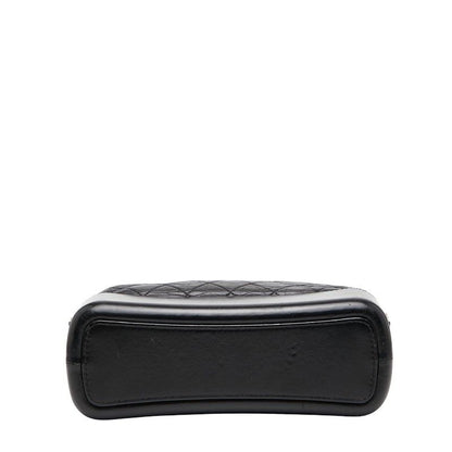 Chanel Gabriel De Chain Shoulder Bag Black Leather Women's