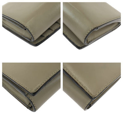 Fendi P-cub-Beige Gold Hardware Leather 8 M0308 Long Wallet Women's 600059