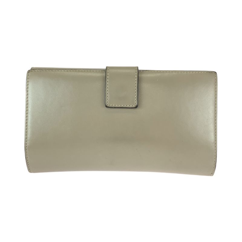 Fendi P-cub-Beige Gold Hardware Leather 8 M0308 Long Wallet Women's 600059
