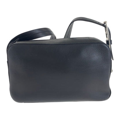 Prada Black Silver Hardware Leather Shoulder Bag Messenger Bag Women's 500794