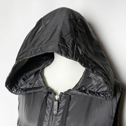 Max Mara Maxmara the Cube Green GI Hooded Gilet Down Hoodie