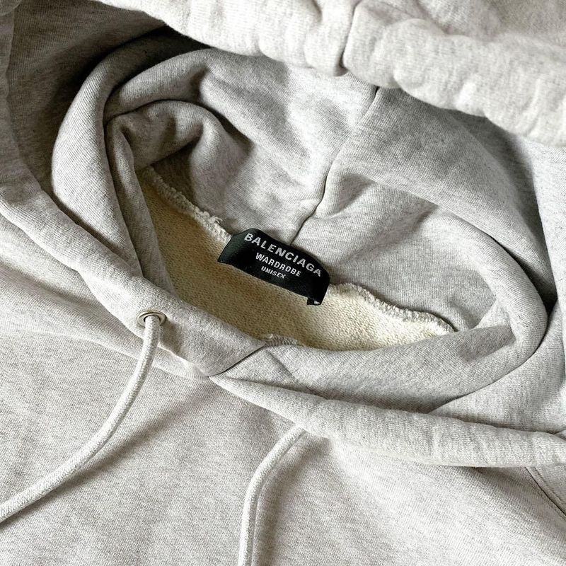Balenciaga Logo Hoodie Gray Xs
