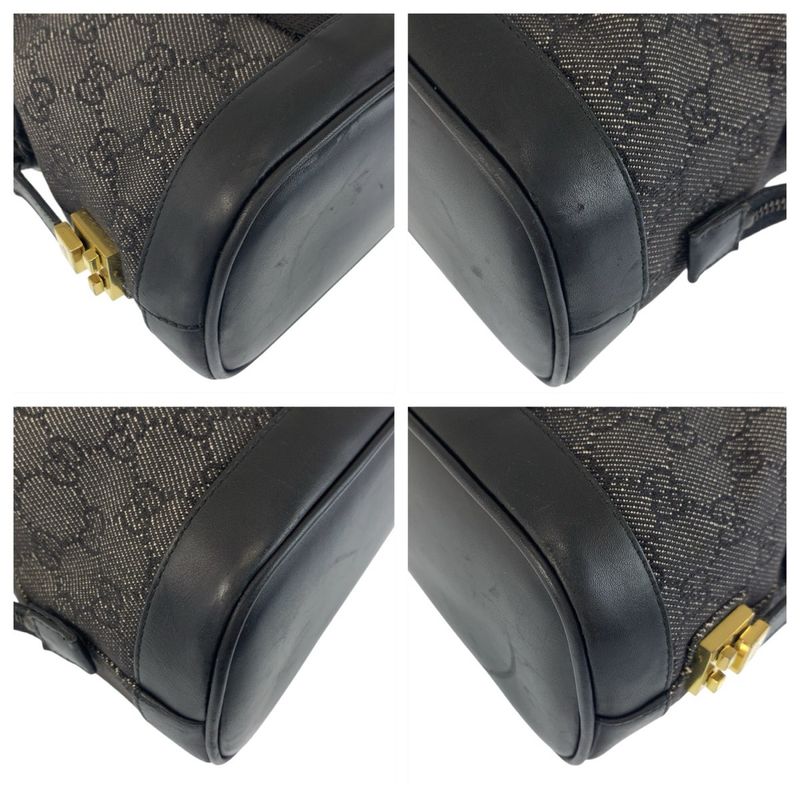 Gucci Black Gold Hardware GG Canvas 92734 Handbag Tote Bag Ladies 600008