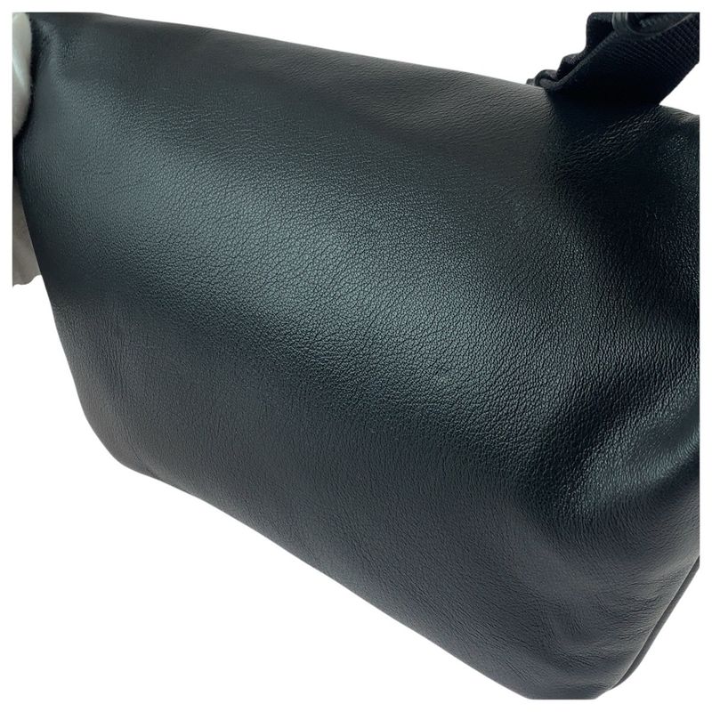 Balenciaga Everyday Black White Silver Hardware Leather Body Bag Waist Pouch