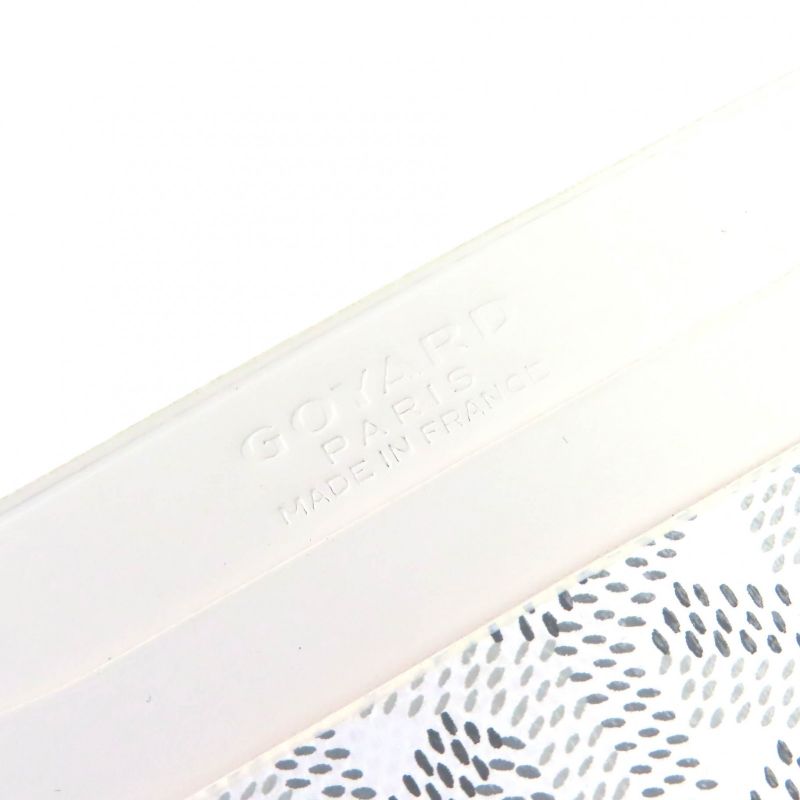 Goyard Saint-sulpice PVC Leather Herringbone Pass Case Commuter Card Case