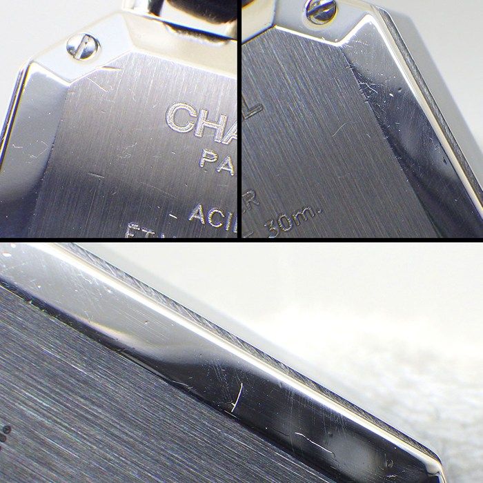 Chanel Watch Premiere S Octagonal Black Dial Chain Bracelet SS Cles