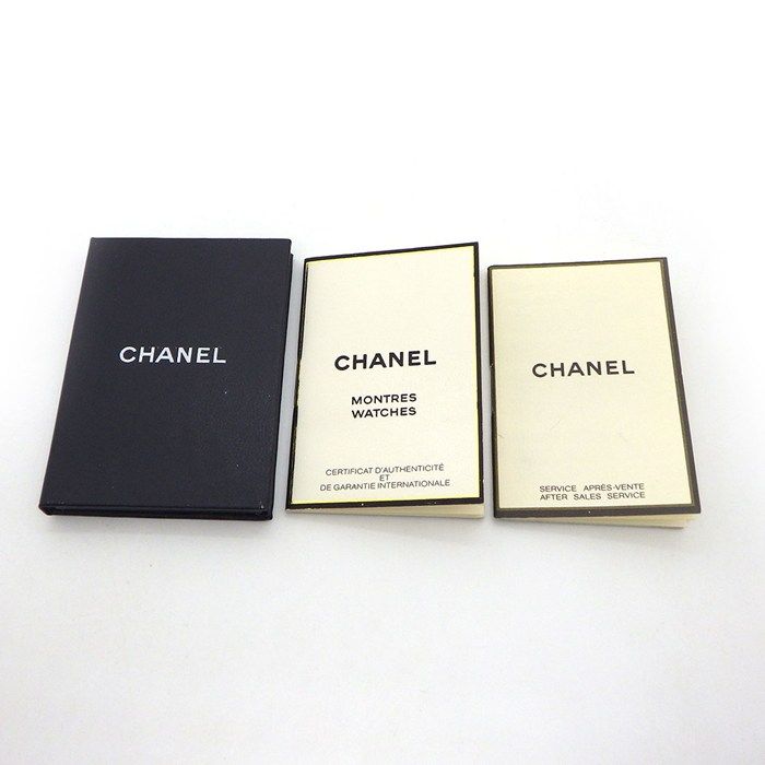 Chanel Watch Premiere S Octagonal Black Dial Chain Bracelet SS Cles