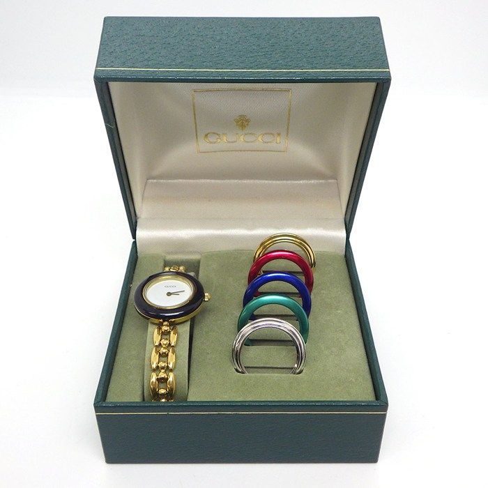 Gucci Watch Change Bezel 11 12 2 Multicolor Bezel All 6 Colors White Dial