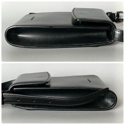 Balenciaga Leather Shoulder Bag Smartphone Black