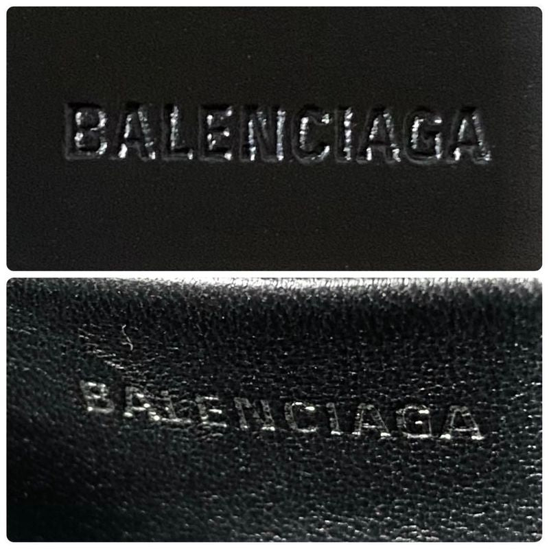Balenciaga Leather Shoulder Bag Smartphone Black