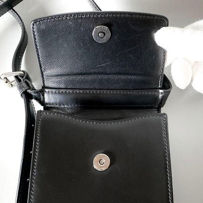 Balenciaga Leather Shoulder Bag Smartphone Black
