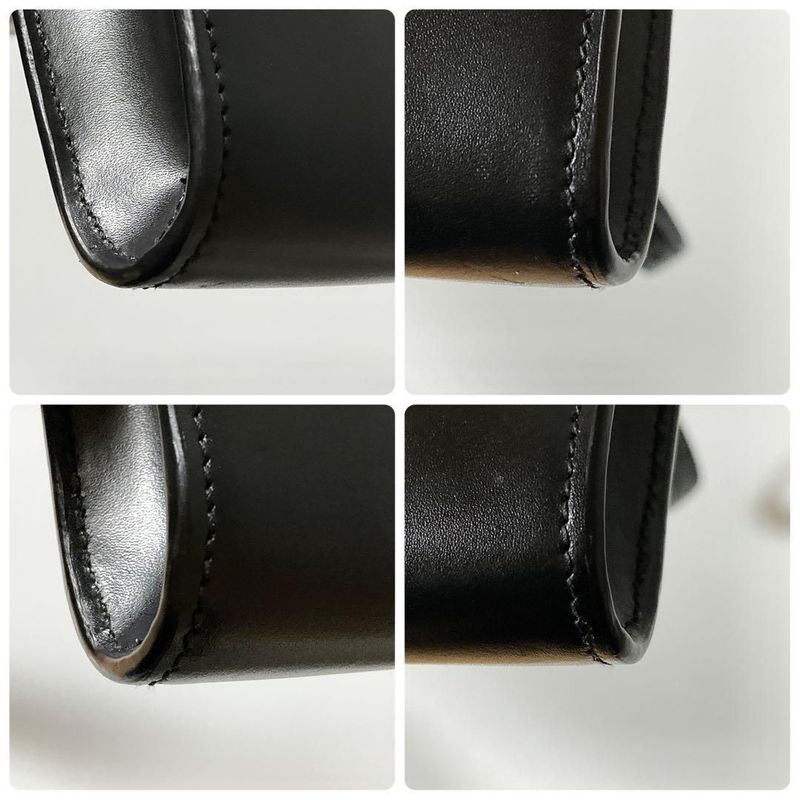Balenciaga Leather Shoulder Bag Smartphone Black