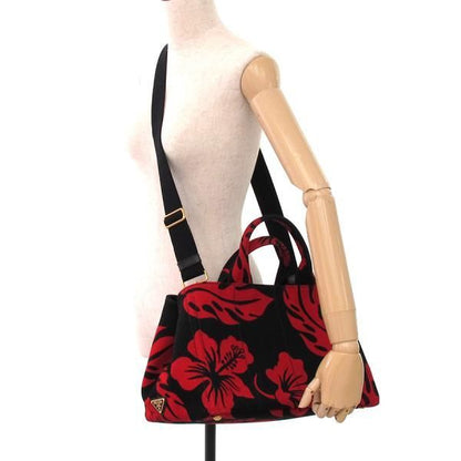 Prada Canapa 2-Way Hibiscus