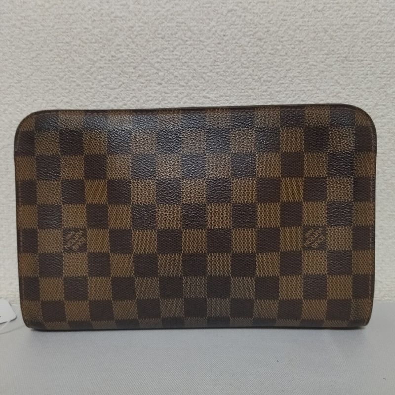 Louis Vuitton Saint Damier Clutch Brown