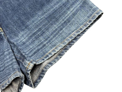 Chanel Denim Shorts CC Logo Stitch Indigo Blue — view 8