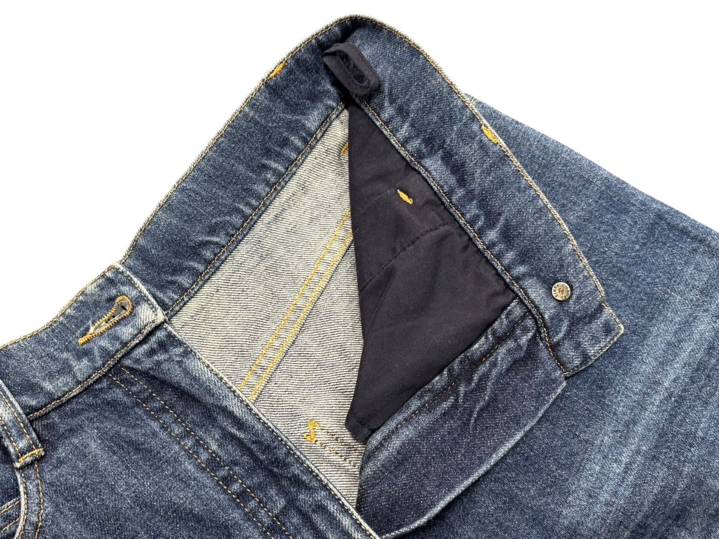 Chanel Denim Shorts CC Logo Stitch Indigo Blue — view 6