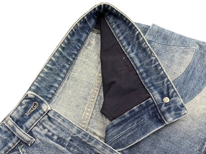 Chanel Denim Shorts CC Logo Indigo Blue — view 6
