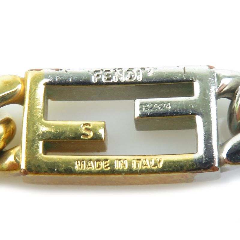 Fendi Chain-Link Gold and Silver Bracelet