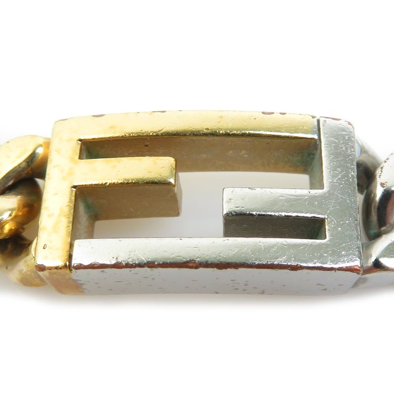 Fendi Chain-Link Gold and Silver Bracelet