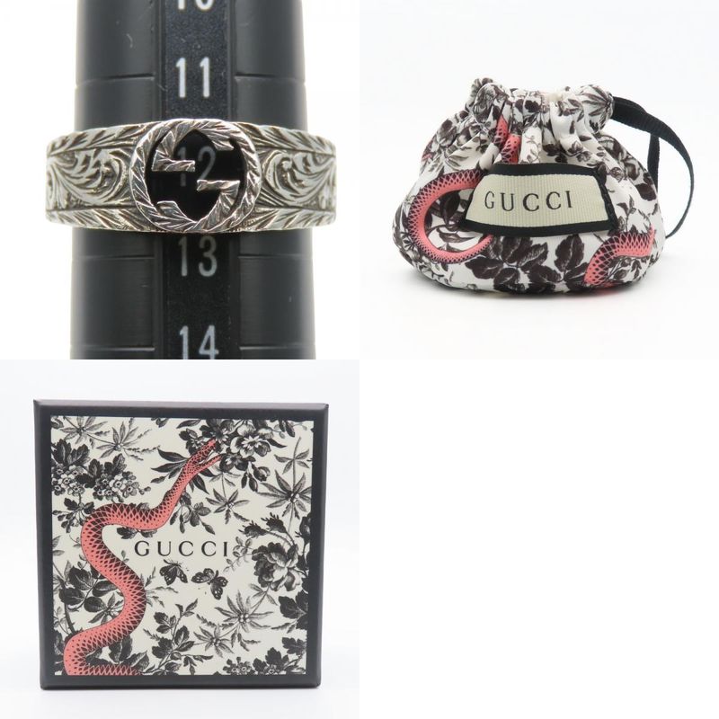 Gucci Ring Interlocking Arabesque 13 Silver 925 Approx 5.4 g Silver
