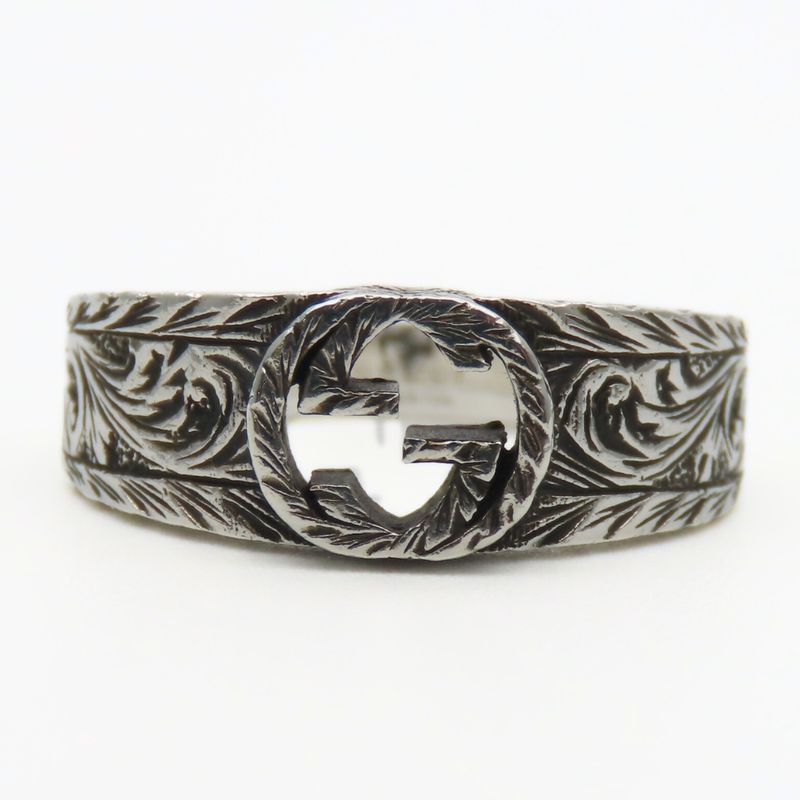 Gucci Ring Interlocking Arabesque 13 Silver 925 Approx 5.4 g Silver