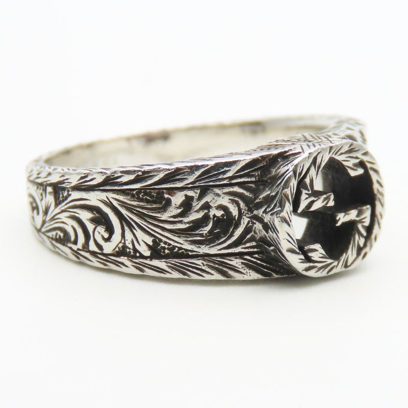 Gucci Ring Interlocking Arabesque 13 Silver 925 Approx 5.4 g Silver