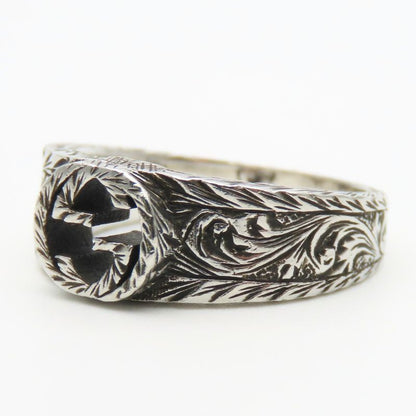 Gucci Ring Interlocking Arabesque 13 Silver 925 Approx 5.4 g Silver